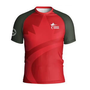 Karate Canada Red ARES Tee (Mandatory) - Chantail à manches courtes rouge (Obligatoire)